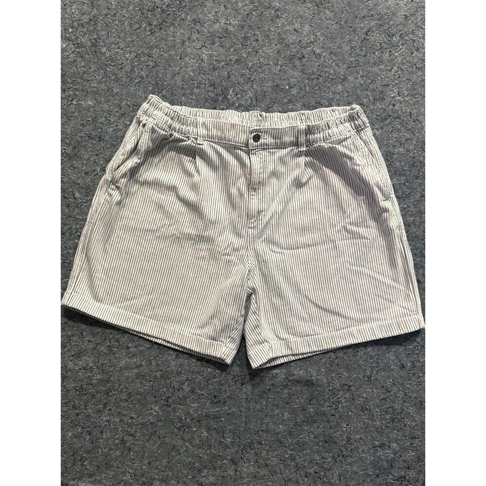 Aerie Women’s XL Blue & White Pinstripe Pull-On Shorts High Rise